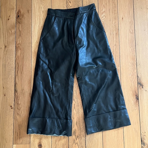 Butter soft cropped leather pants - Picture 2 of 7